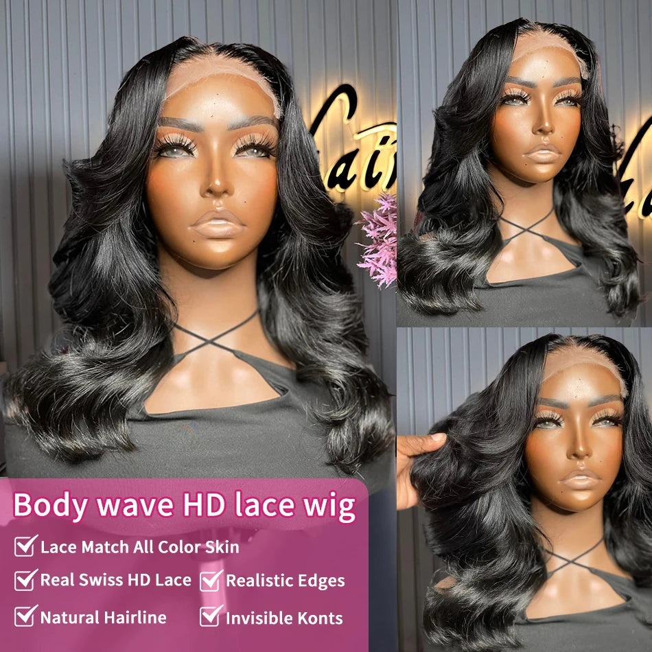 ALHIA | 220 Density Body Wave Short Bob 13x4 13x6