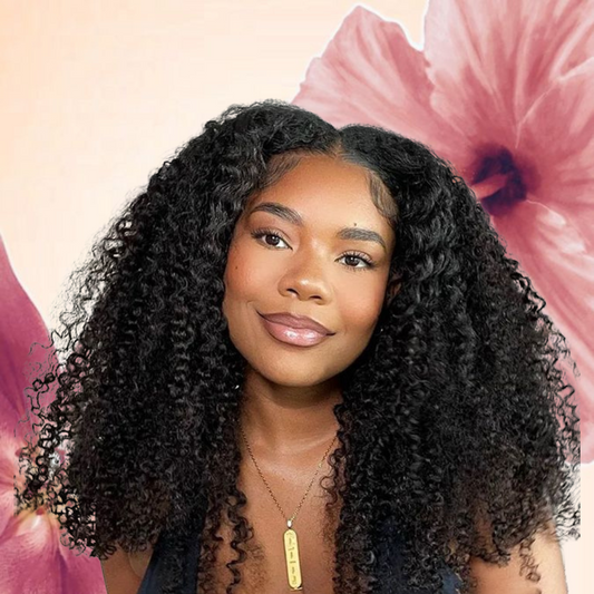 CAROL | Afro Kinky Curly Human Hair Wigs 1x4 V