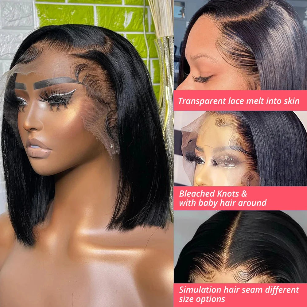 MUSA | Bob Lace Front Wig Human Hair Straight 180%