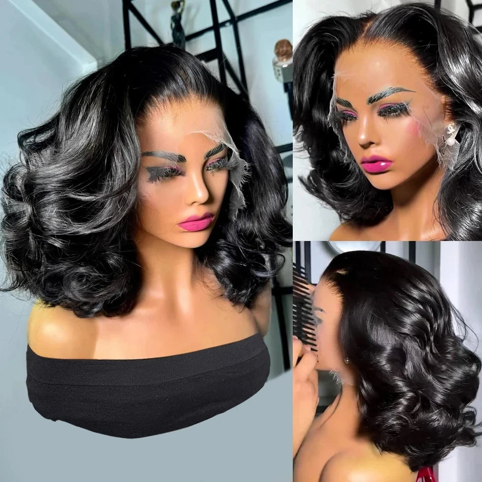 ALHIA | 220 Density Body Wave Short Bob 13x4 13x6