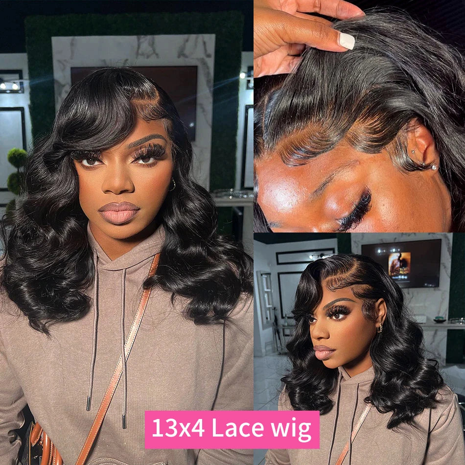 ALHIA | 220 Density Body Wave Short Bob 13x4 13x6