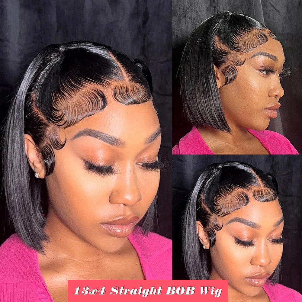 MUSA | Bob Lace Front Wig Human Hair Straight 180%