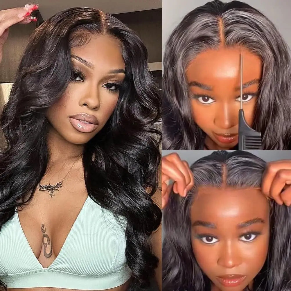 BRUNA | 6x4 Lace closure Wig Body Wave Human Hair No Glue